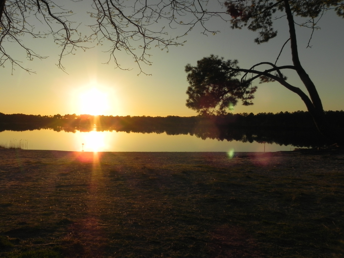 un soir au lac d'Hostens dept 33