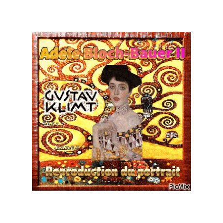 Dessin et peinture - vidéo 3929 : Reproduction du portrait de Adele Bloch-Bauer II - Gustav Klimt - peinture à l'huile.