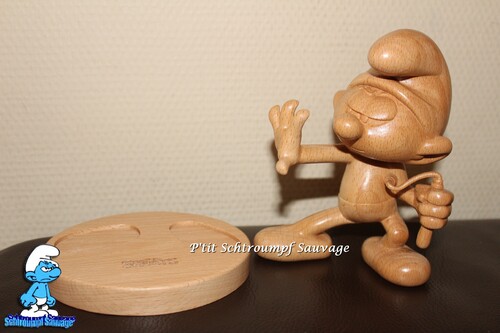 Figurine en bois Schtroumpf Kung Fu