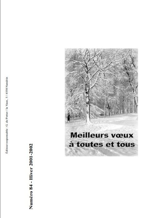 Patrimoine du Pays de Nandrin 84 (hiver 2001-2002)