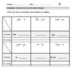 Les syllabes mélangées : le son [é]