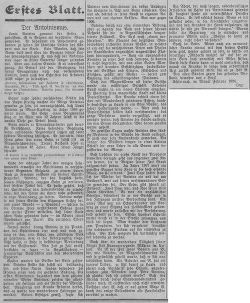 Der Antoinismus (Obermosel-Zeitung, 9. Februar 1924)(eluxemburgensia.lu)