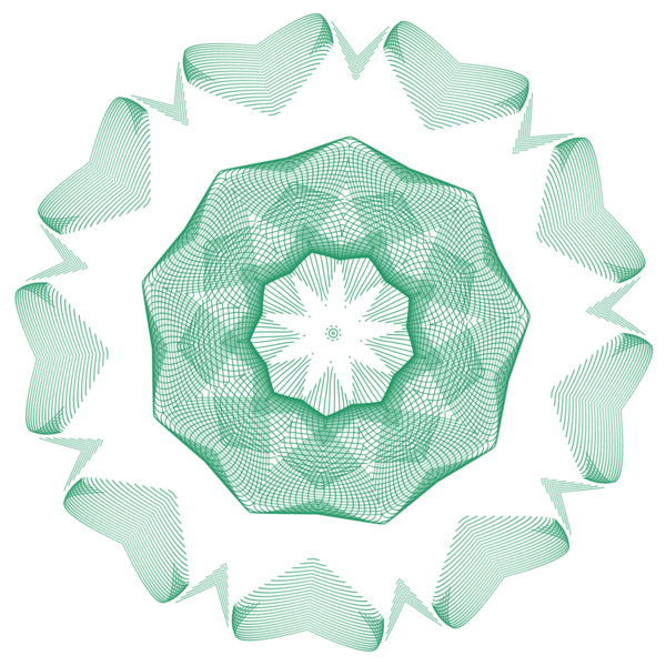 Mandalas sinedot vert Transparent 