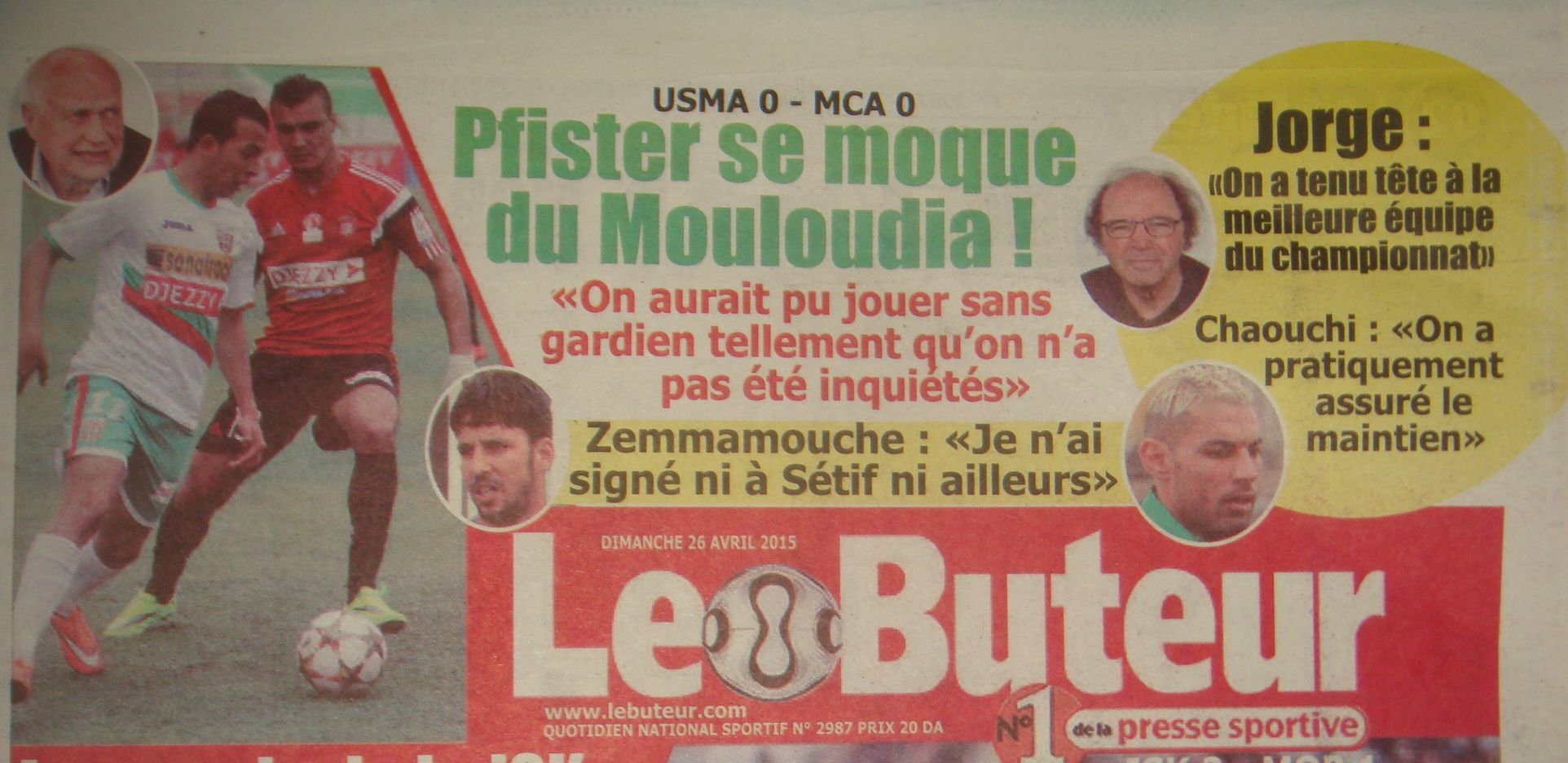 Samedi 25.04.2015 à Bologhine et à huis clos USMA-MCA 0-0 (11)