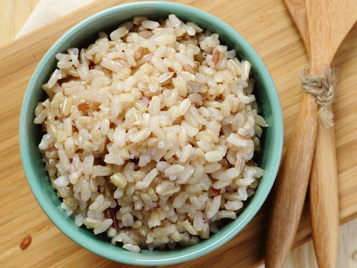 Évitez de rapporter le riz en tant que reste de table.