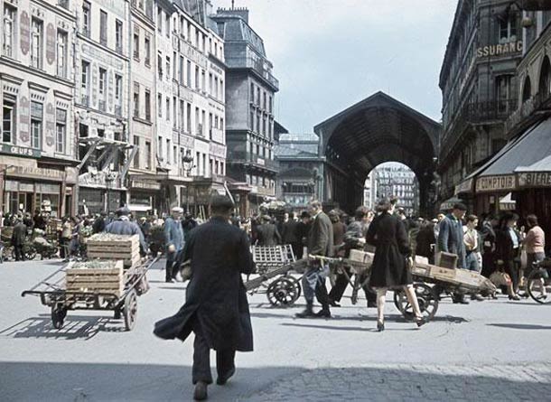 Les Halles, en juillet 1942