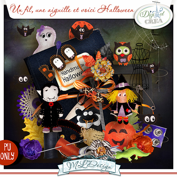 Un fil, une aiguille et voici Halloween by MLDesign_ Mini Kit