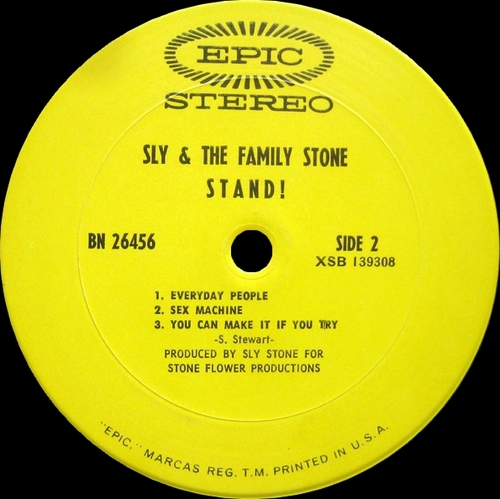Sly & The Family Stone : Album " Stand ! " Epic Records BN 26456 [ US ]