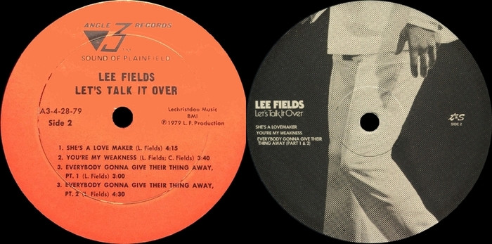 Lee Fields : Album " Let's Talk It Over " Angle 3 Records A3-4-28-79 [ US ]