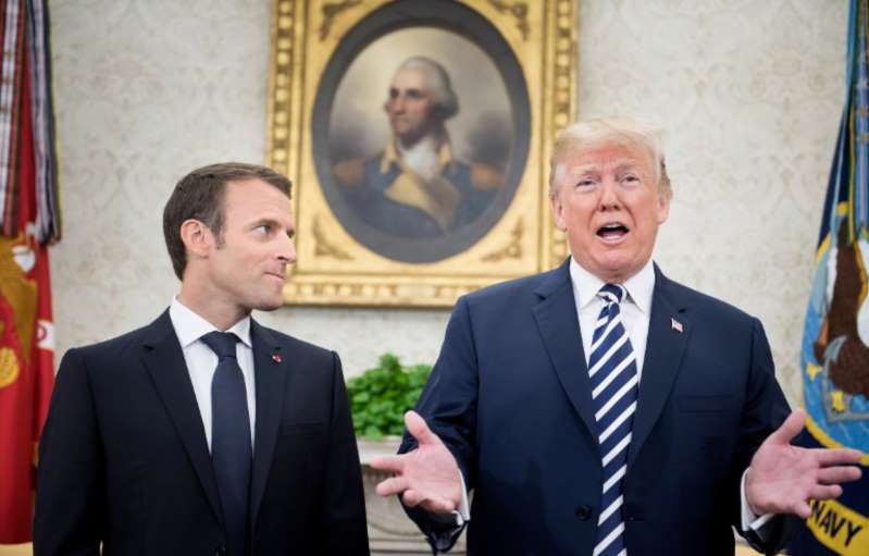 Emmanuel Macron et Donald Trump à la Maison Blanche, le 24 avril 2018.