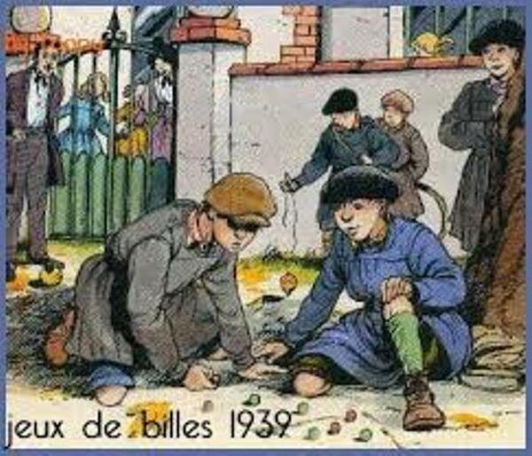 Jeux de billes. 1939