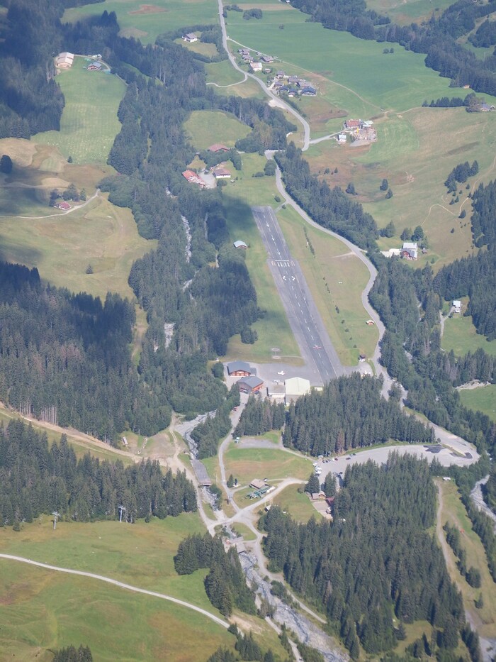 Vue sur l'altiport de Megève 