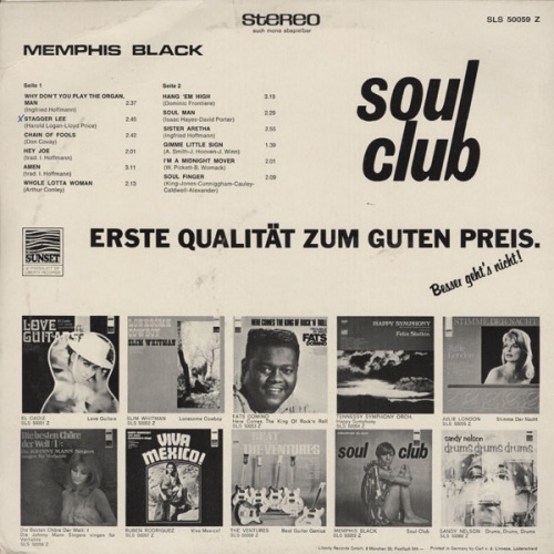 1969 : Album " Soul Club " Sunset Records SLS 50059 Z [ GE ]