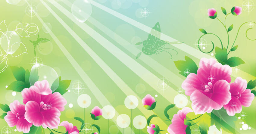 header florale vectoriel