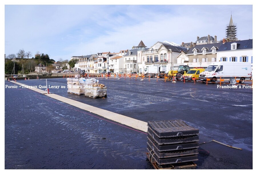 Pornic Travaux sur le quai Leray au 19 mars 2013