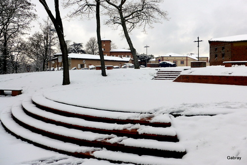 Vieille-Toulouse : église et place sous la neige ... n2