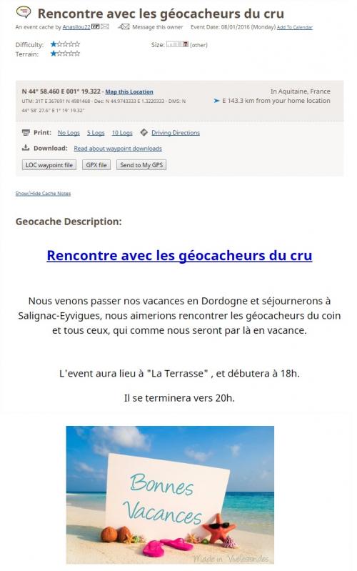 description d une rencontre