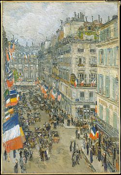 Childe Hassam, 14-Juillet, rue Daunou (1910).