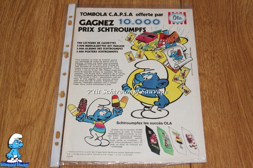 Page publicitaire pour un concours Ola 1976