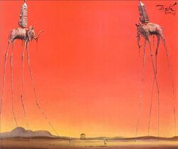 Les éléphants - Salvador Dali - Le surréalisme 