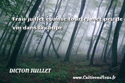 Proverbes et dictons du mois de juillet