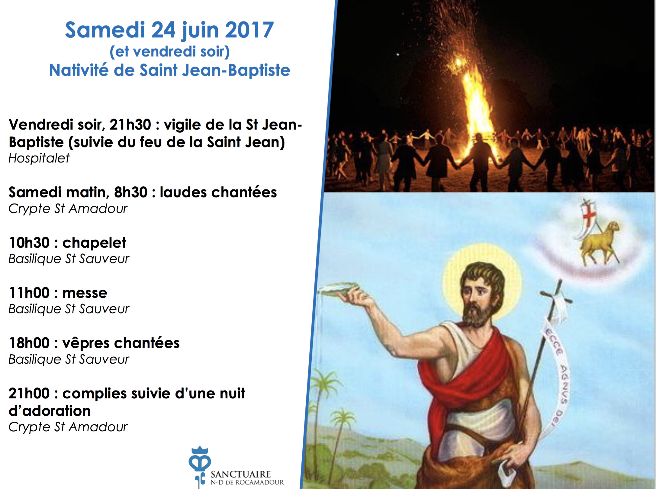 24 juin : fête de saint Jean-Baptiste - Recteur de Rocamadour
