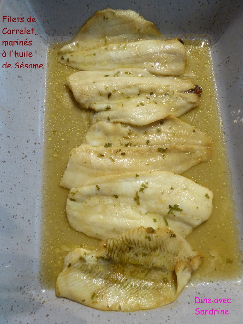 Des Filets de Carrelet marinés à l'huile de Sésame