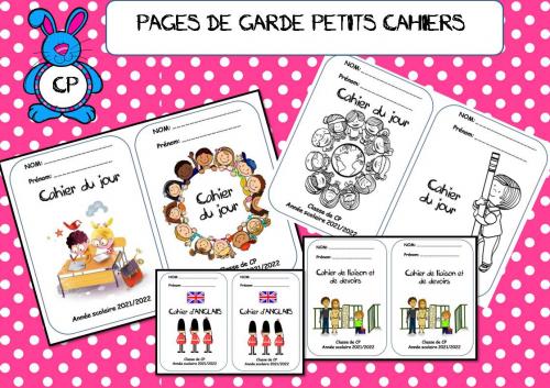 PAGES DE GARDE PETITS ET GRANDS CAHIERS