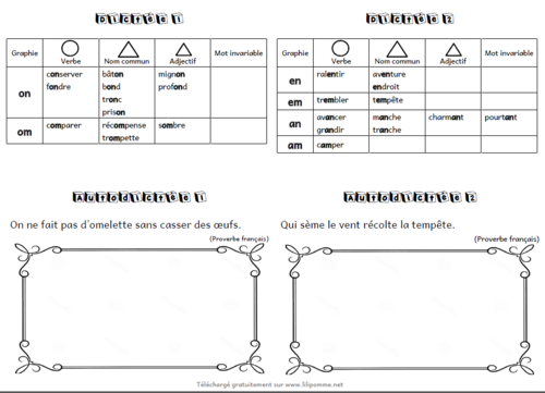 carnet de mots cm1