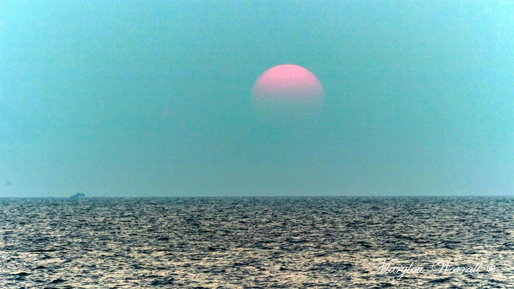 Dubaï : Coucher du soleil sur le golfe persique
