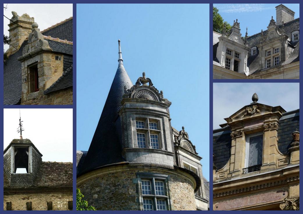 Lucarnes et chiens assis