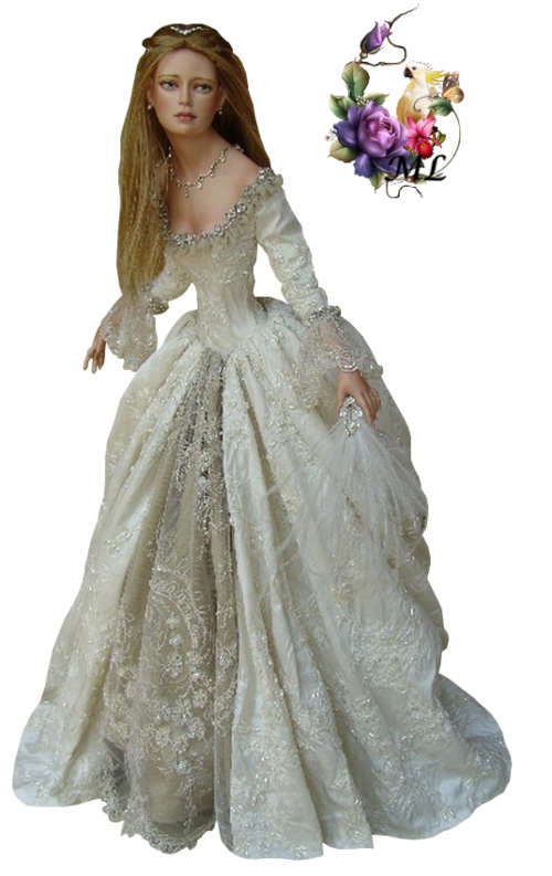 poupée robe blanche