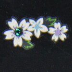 Stickers d'ongles trio de fleurs en été