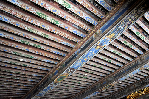 Photos du plafond de la salle d'armes - Château de Cheverny