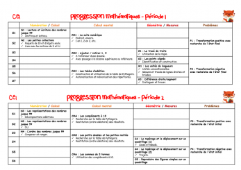 Programmations et progressions 2020/2021 - CE1