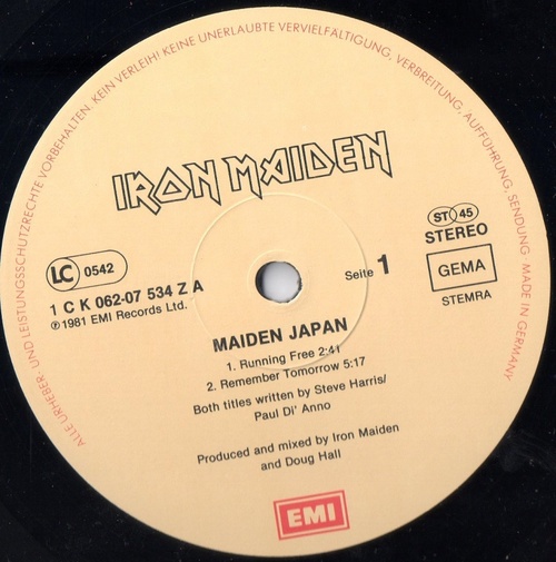 Ajout Maxi 45 tours: Maiden Japan