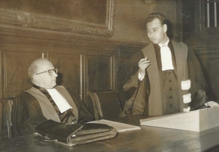 Edgar Faure. Professeur à la Faculté de droit de Dijon en 1962