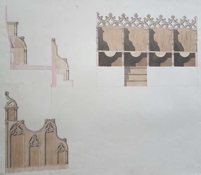 Quelques dessins de l'Abbé Jean-Baptiste CHEVALD pour la restauration de Rocamadour ( suite)