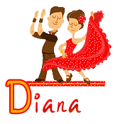 566 A et 566 B Flamenco couple - signature, gif animé blinkie