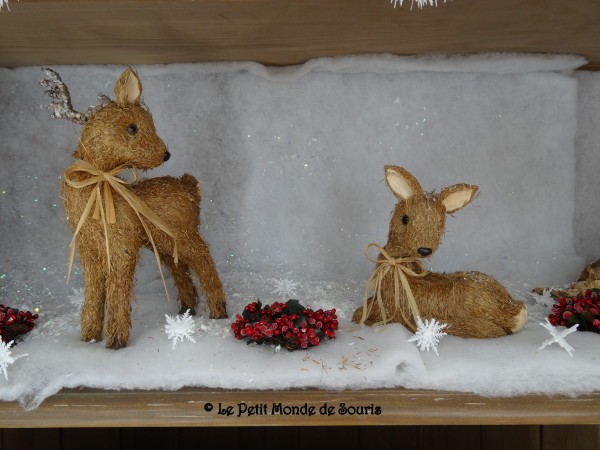 décor de noël avec biches