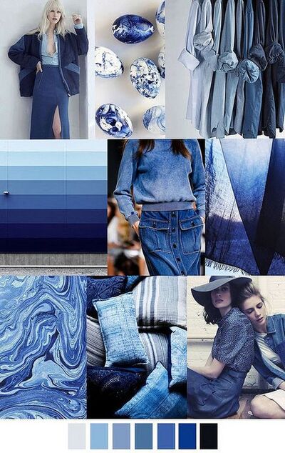 Collages bleu