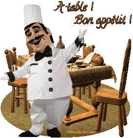 bon-appétit-a-table-gif-animé avec cuisinier danseur - les gifs animés de  dentelledelune | Bisous gif, Gif animé, Gif animé anniversaire