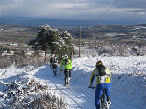 Randonnée  VTT biere de Noël a Saint Julien Molin Molette.