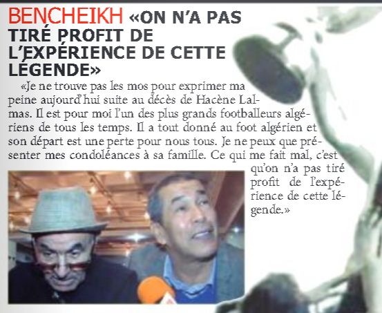 7.7.2018 Lalmas Ahcène (EN, OMR, CRB)  nous quitte, Témoignange de Bencheikh Ali