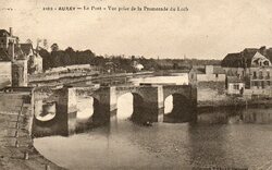 Auray - Le pont - Vue prise de la promenade du Loch