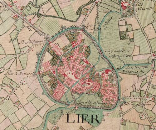 Lierre (Carte Ferraris, 1777)(kbr.be)