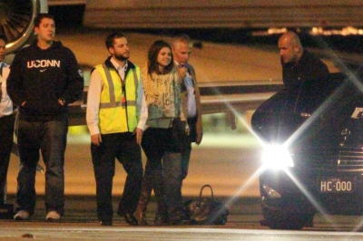 Le 16/07/12 Selena à l'aéroport de Sydney