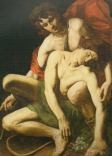 La mort de Hyacinthe (Caravage Musée des beaux-Arts de Che