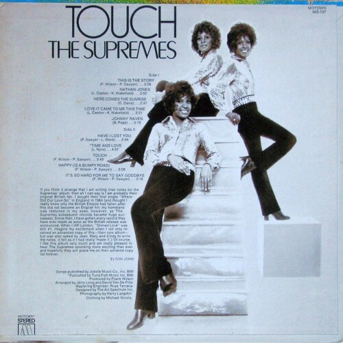 The Supremes : Album " Touch " Motown Records MS 737 [ US ]