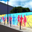 Fresque réalisée à Trinité avec les élèves du collège - Photo : Edgar